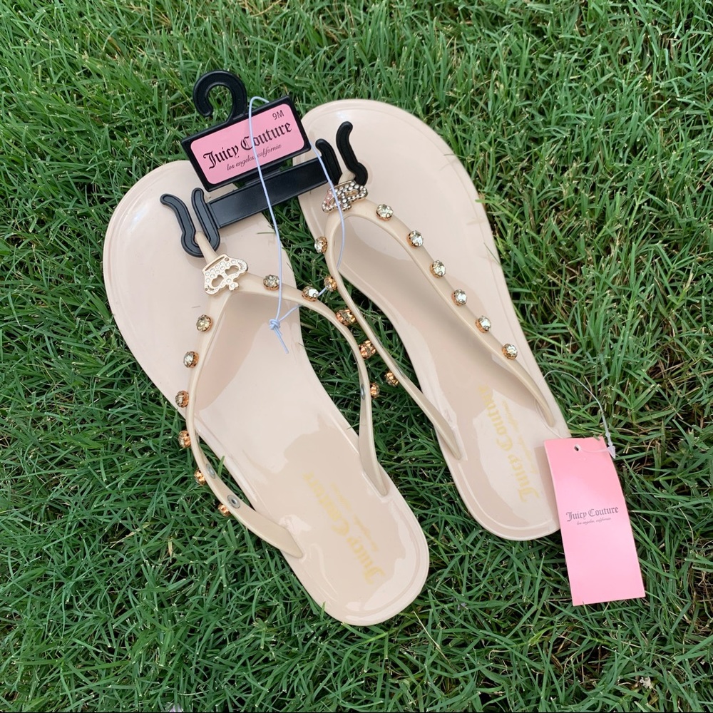 JUICY COUTURE Ruby Rhinestone Logo Sandals